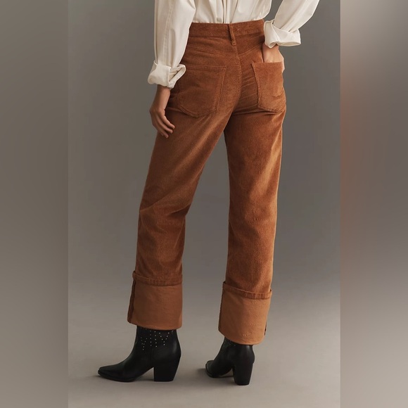 NWT The Scotty Cuffed High-Rise Straight-Leg Jean by Pilcro: Corduroy Edition☀️🟡 - Picture 4 of 9